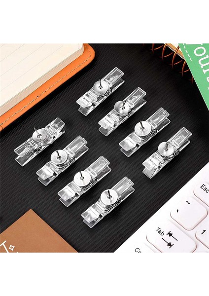 100 Adet Mini Şeffaf Fotoğraf Klipsleri Çamaşır Mandalları Klips Çamaşır Ipi Şeffaf Plastik Kırtasiye Klasörü (Yurt Dışından) modelleri