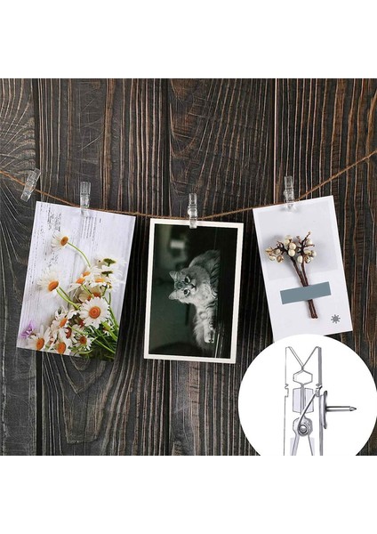 100 Adet Mini Şeffaf Fotoğraf Klipsleri Çamaşır Mandalları Klips Çamaşır Ipi Şeffaf Plastik Kırtasiye Klasörü (Yurt Dışından) fırsatları