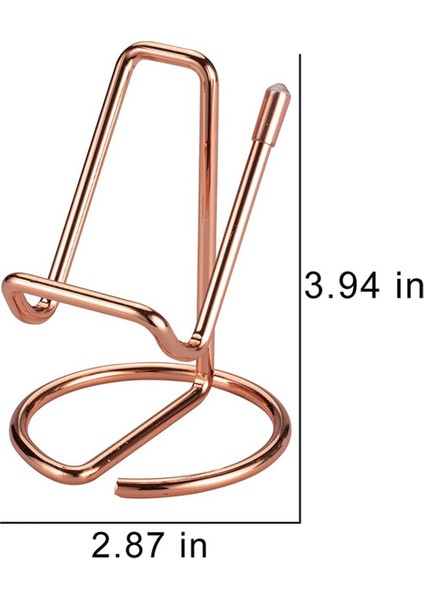 3x Masa Üstü Kartvizitlik, Metal Ekran Standı, Ofis Masaüstü Adı (Gül Altını) (Yurt Dışından)