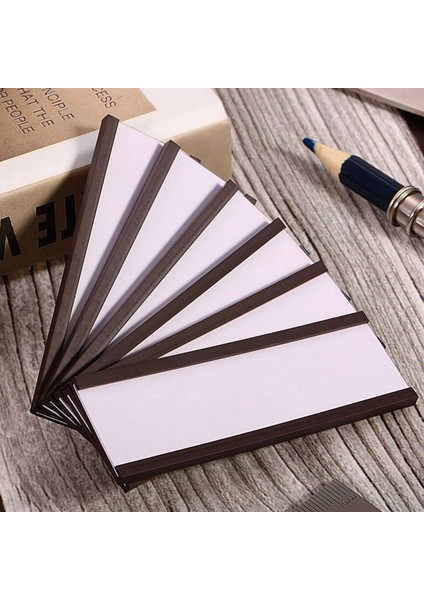 60 Adet Manyetik Etiket Tutucu Veri Kartı Şeffaf Plastik Koruyucular Metal Raf Için (1 x 3 Inç) (Yurt Dışından)