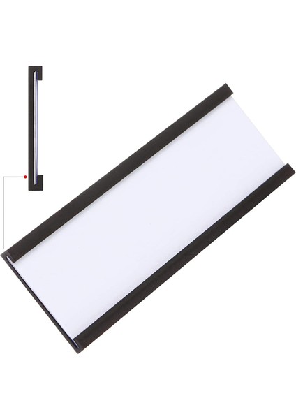60 Adet Manyetik Etiket Tutucu Veri Kartı Şeffaf Plastik Koruyucular Metal Raf Için (1 x 3 Inç) (Yurt Dışından)