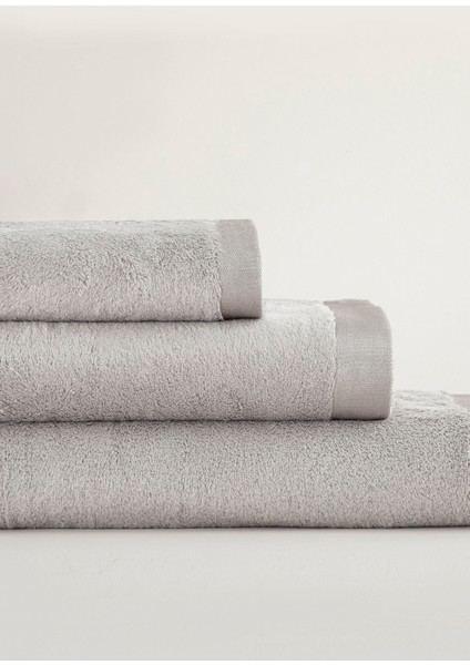 Floss Pamuklu Açık Gri Banyo Havlusu 85X150 cm