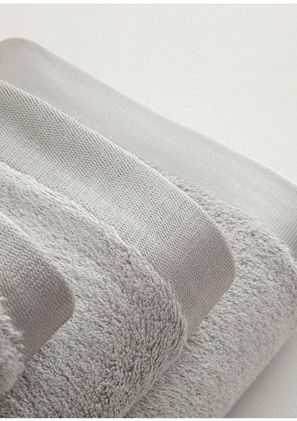 Floss Pamuklu Açık Gri Banyo Havlusu 85X150 cm