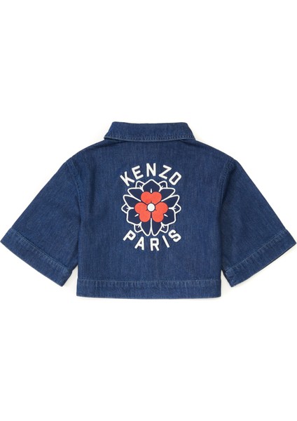 Lacivert Kız Çocuk Denim Ceket