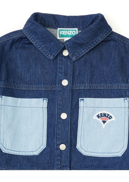 Lacivert Kız Çocuk Denim Ceket