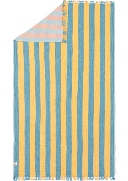 Striped Gauze Mint Peştamal 90 x 175 cm
