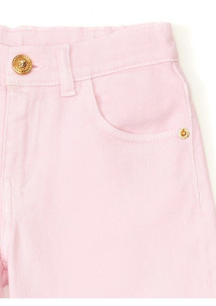 Pembe Kız Çocuk Jean Pantolon