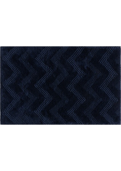 Delmar Marin Mavi Pamuk Bambu Banyo Paspası 60 x 100 cm