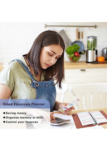 Set A6 Bütçe Planlayıcısı Yeniden Doldurma 82 Sayfa Aylık Haftalık Not Defteri 6 Delikli Klasör Kapağı Için Kaydet (Yurt Dışından)