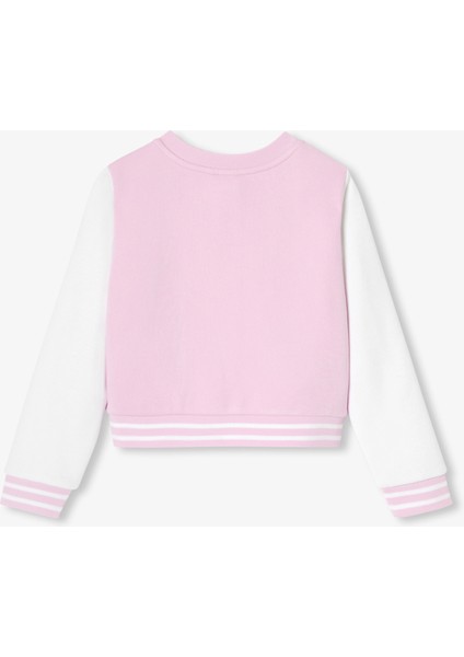 Pembe Kolej Yaka Kız Çocuk Hırka