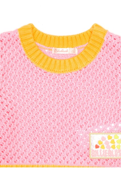 Pembe File Dokulu Kız Çocuk T-Shirt
