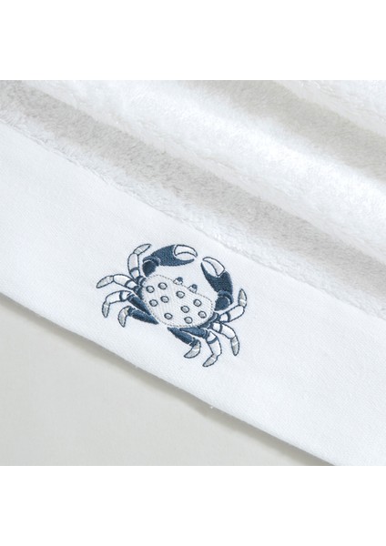 Aron Beyaz Nakışlı Yüz Havlusu 50X90 cm fiyatları
