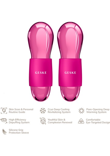 Cool & Warm Duo Eye Massager Fuşya Sıcak ve Soğuk Göz ve Yüz Masaj Aleti modelleri