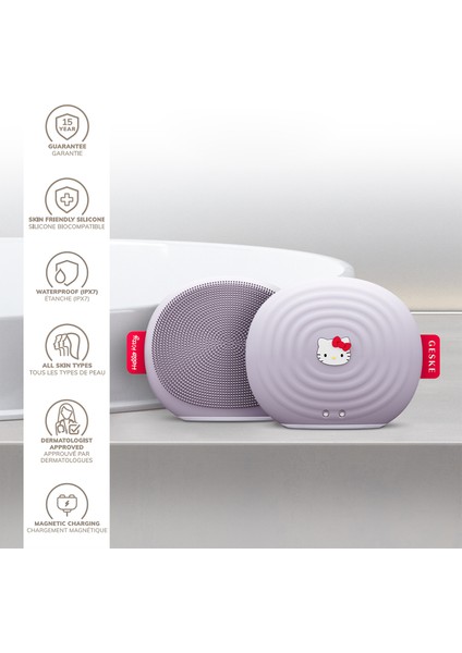 Sonic Facial Brush Mor 4'ü 1 Arada Yüz Fırçası Cilt Temizleme Cihazı