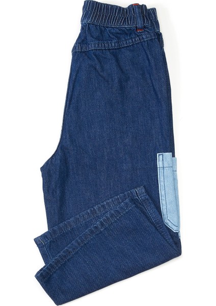 Koyu Mavi Kız Çocuk Jean Pantolon