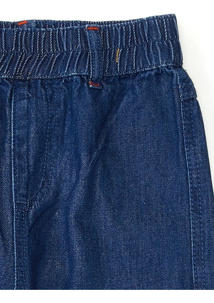 Koyu Mavi Kız Çocuk Jean Pantolon