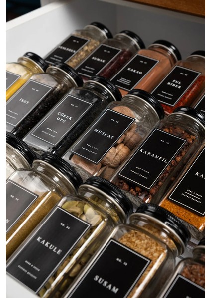 24'lü Cam Baharatlık Seti Kapaklı Etiketli Baharatlık Takımı Mh00syh24 fırsatları