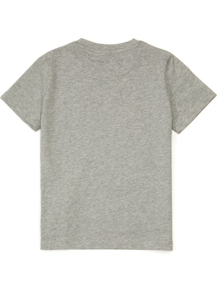 Gri Logo Baskılı Kız Çocuk T-Shirt fiyatları