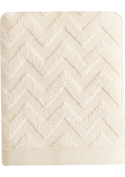 Zigzag Ekru El Havlusu 30X40 cm