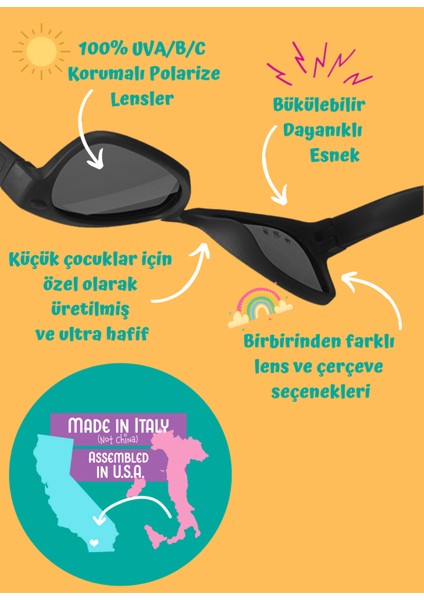 Vadder Siyah Çocuk Güneş Gözlüğü modelleri
