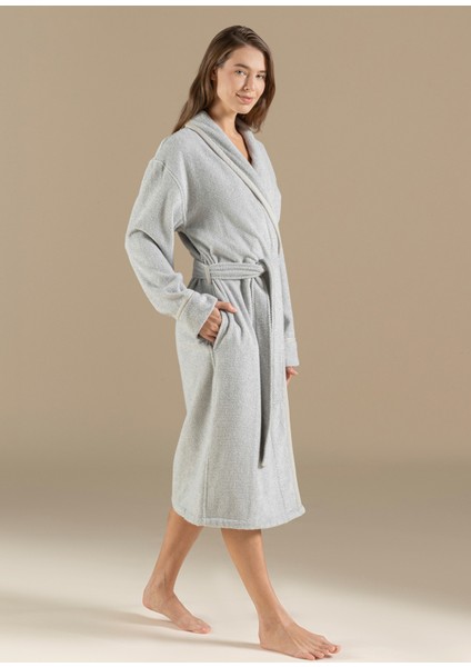 Vissana Natural Gri Unisex Bornoz modelleri