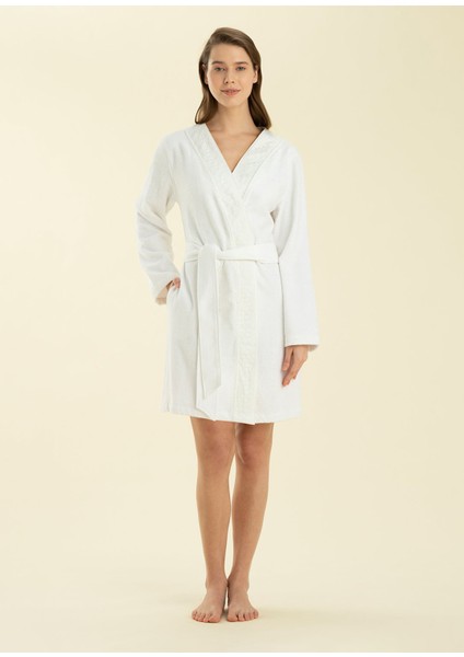 Sophıan Bambu Beyaz Unisex Bornoz