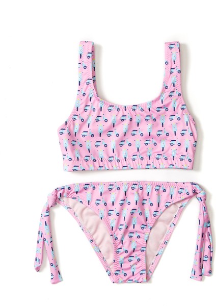 Florance Pembe Kız Çocuk Bikini Takımı