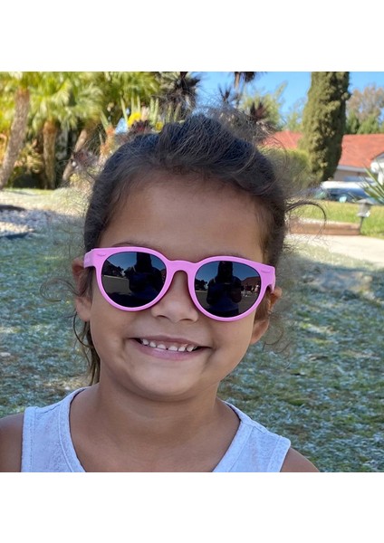 Round Model Popple Pembe Aynalı Çocuk Güneş Gözlüğü modelleri