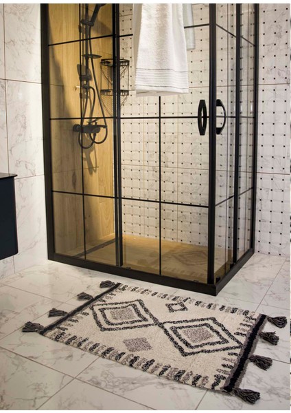 Martina Gri 60X90 cm Banyo Paspası modelleri