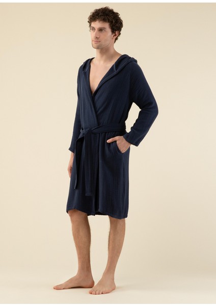 Armin Marin Mavi Unisex Bornoz