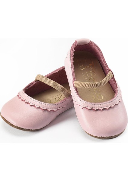 Pembe Kız Bebek Deri Babet Ayakkabı
