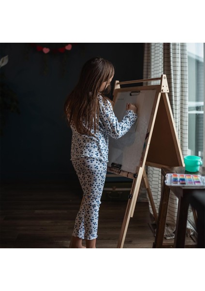 Yabanmersini Beyaz Uzun Kollu Kız Çocuk Pijama Takımı