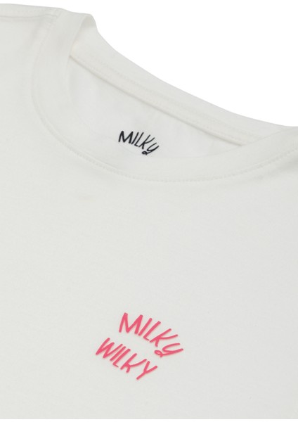 Beyaz Organik Pamuk Kız Çocuk T-Shirt modelleri