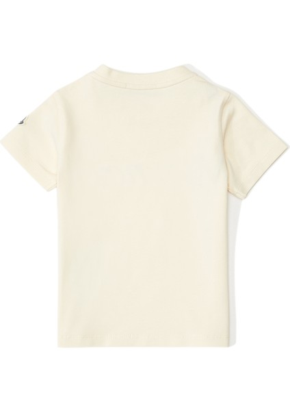 Krem Logo Nakışlı Kız Çocuk T-Shirt fiyatları