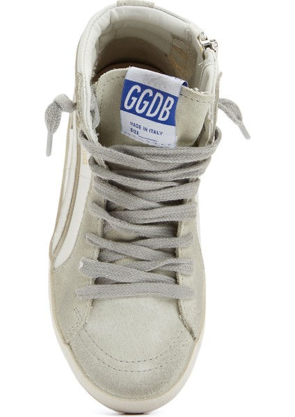 Slide Beyaz Unisex Çocuk Deri Sneaker
