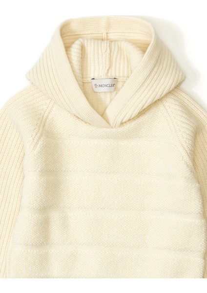 Kırık Beyaz Yün Sweatshirt
