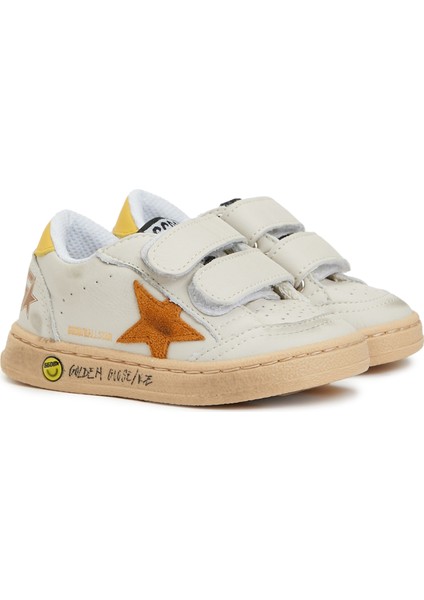 Ball Star Krem Kız Çocuk Deri Sneaker fiyatları