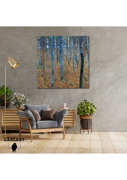 Kare Kanvas Tablo Ünlü Eserler Gustav Klimt-Beech Grove