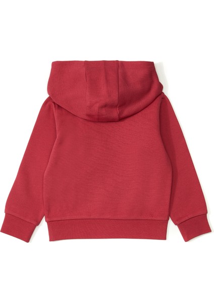 Kırmızı Kapüşonlu Kız Çocuk Sweatshirt