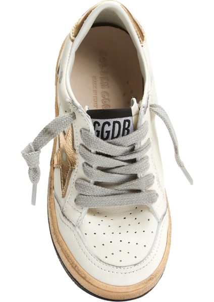Beyaz Yıldız Patchli Unisex Çocuk Deri Sneaker fırsatları