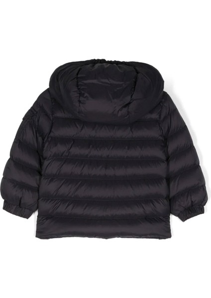 Lacivert Kapüşonlu Unisex Çocuk Mont