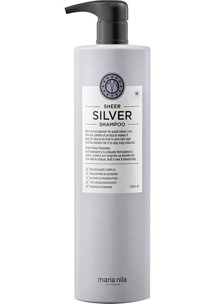 Sheer Silver Sarı Saçlar Için Sülfatsız Gümüş Şampuanı 1000 ml