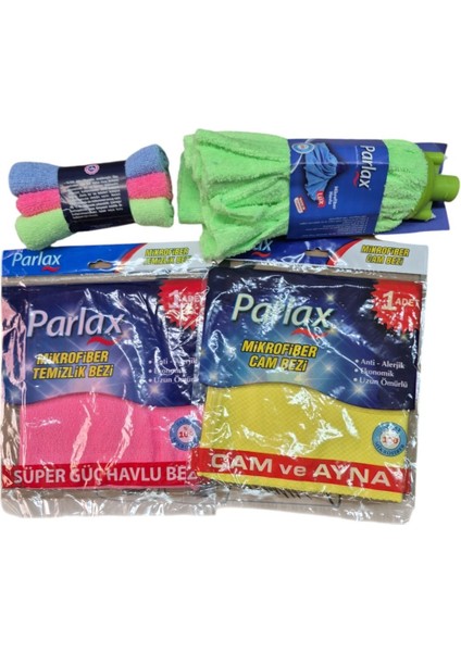 Yumuşak ve Dayanıklı Temizlik Bezi Seti, 4'lü Paket, Hijyen ve Pratik Kullanım