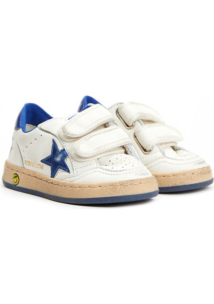 Beyaz Yıldız Patchli Unisex Çocuk Deri Sneaker fiyatları