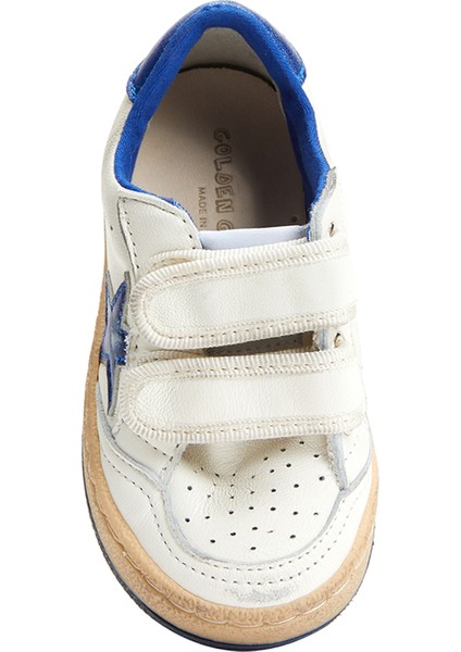 Beyaz Yıldız Patchli Unisex Çocuk Deri Sneaker fırsatları