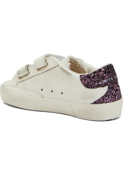 Old School Beyaz Silver Kız Çocuk Deri Sneaker modelleri