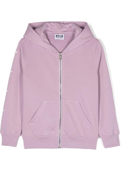 Lila Kapüşonlu Kız Çocuk Sweatshirt