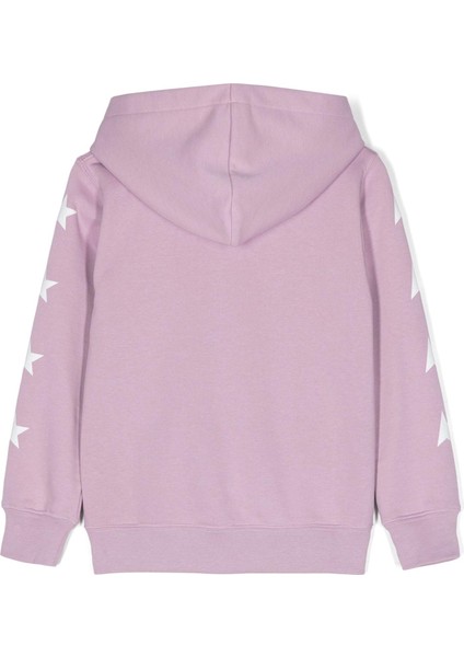 Lila Kapüşonlu Kız Çocuk Sweatshirt
