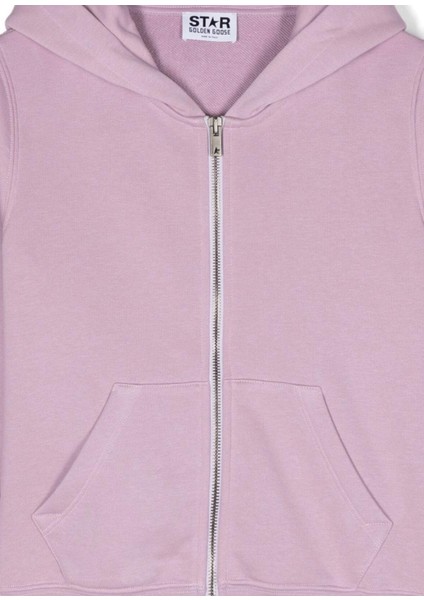 Lila Kapüşonlu Kız Çocuk Sweatshirt