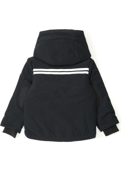 Siyah Kapüşonlu Çocuk Parka